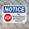 Signmission No Trespassing Or Through Traffic OSHA Notice Sign, Plastic, 14in W x 10in L, 2PK OS-2PACK-NS-P-1014-L-14962 - alternate 6